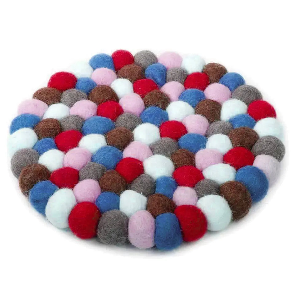 Premium Nepal made Felt Ball coaster