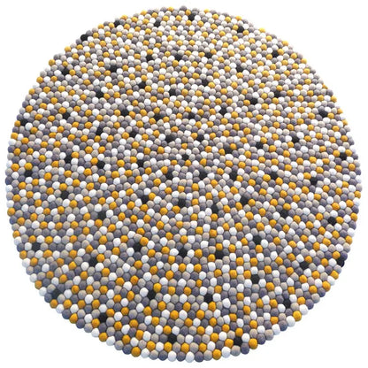 Beautiful Soft Natural Felt Ball Carpet