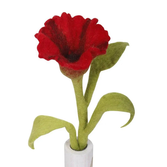 Handmade decorative felt flowers