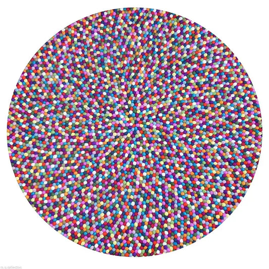 Beautiful Soft Natural Felt Ball Carpet