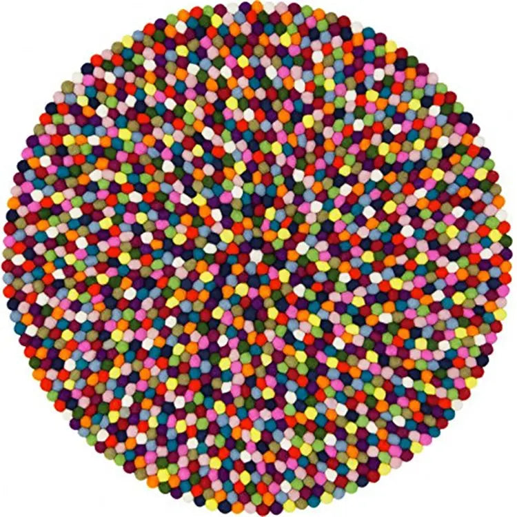 Beautiful Soft Natural Felt Ball Carpet