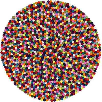 Beautiful Soft Natural Felt Ball Carpet