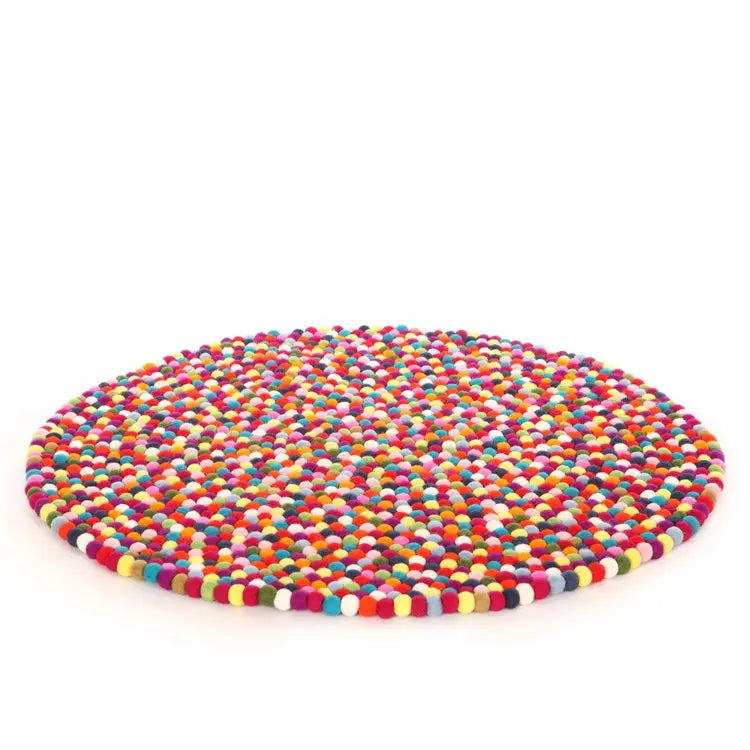 Beautiful Soft Natural Felt Ball Carpet