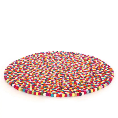 Beautiful Soft Natural Felt Ball Carpet