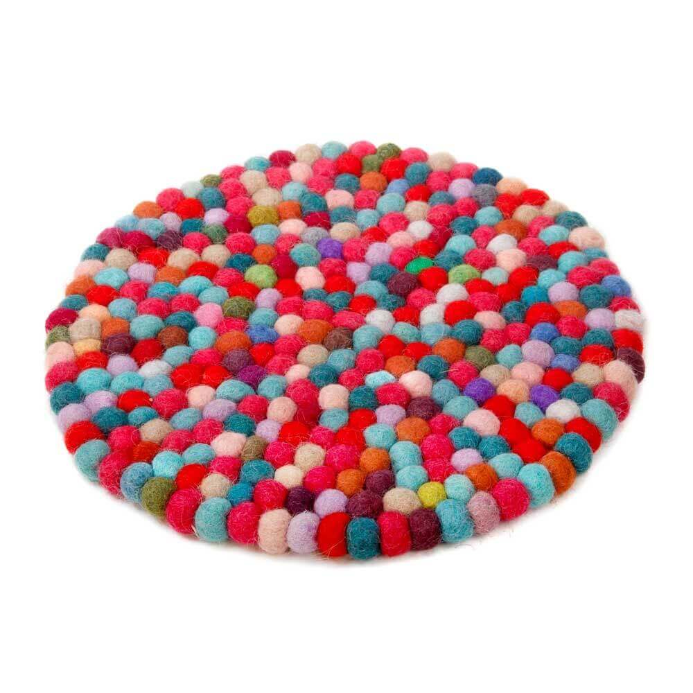 Premium Nepal made Felt Ball coaster